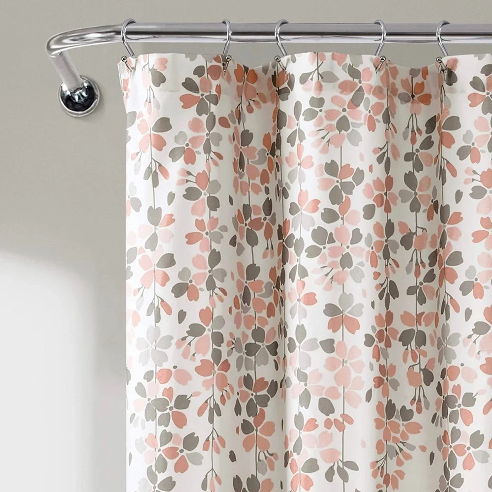 NWT-Lush Decor Weeping Flower. Shower Curtain.72 inches length x 72 inches wide.